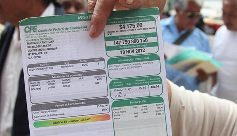 Lee más sobre el artículo SE HARÁN CAMBIOS EN EL RECIBO DE LA CFE