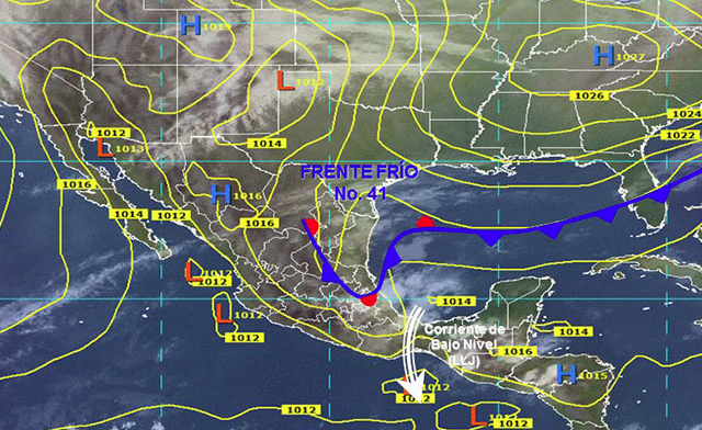 Lee más sobre el artículo FRENTE FRIO 41, TORMETNAS Y AMBIENTE FRIO