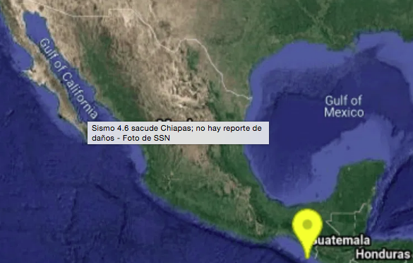 Lee más sobre el artículo SISMO DE 4.6 EN CHIAPAS