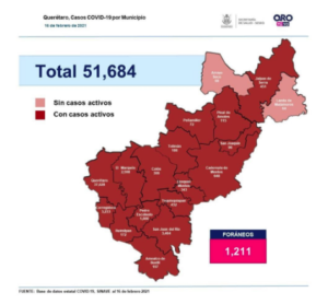 Lee más sobre el artículo QUERÉTAR CON 51MIL 684 CASOS DE COVID-19