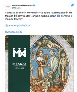 Lee más sobre el artículo PARTICIPACIÓN DE MÉXICO EN EL CONSEJO DE SEGURIDAD ONU