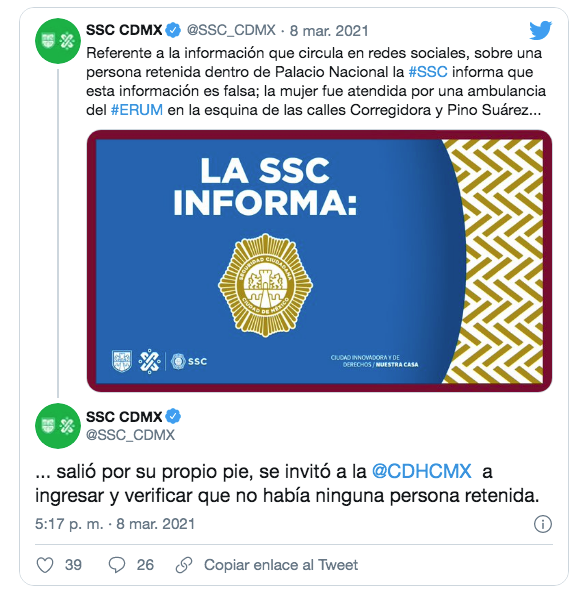 Lee más sobre el artículo MARCHA POR DEL DIA INTERNACIONAL DE LA MUJER TERMINA EN EL PALACIO NACIONAL EN CIUDAD DE MÉXICO