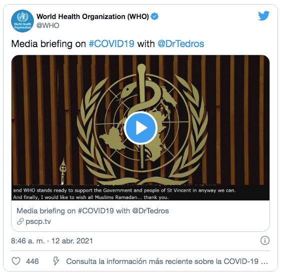 Lee más sobre el artículo “ESTA PANDEMIA ESTÁ LEJOS DE TERMINAR” SEÑALÓ, EL DR TEDROS ADHANOM, DIRECTOR DE LA OMS