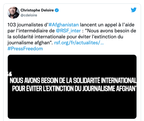 Lee más sobre el artículo PERIODISTAS AFGANOS PIDEN APOYO PARA SALIR DEL PAÍS