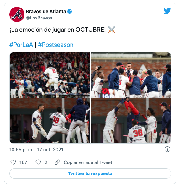 Lee más sobre el artículo LOS BRAVOS DE ATLANTA GANAN EL SEGUNDO JUEGO DE LA SERIE DE CAMPEONATO