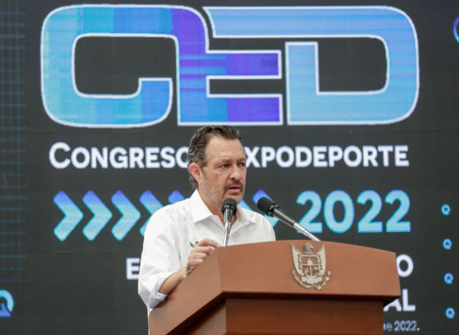 Lee más sobre el artículo INAUGURA MAURICIO KURI CONGRESO Y EXPODEPORTE 2022
