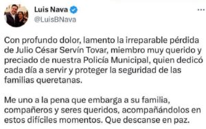 Lee más sobre el artículo LUIS NAVA EXPRESA SOLIDARIDAD CON FAMILIARES DE POLICÍA FALLECIDO