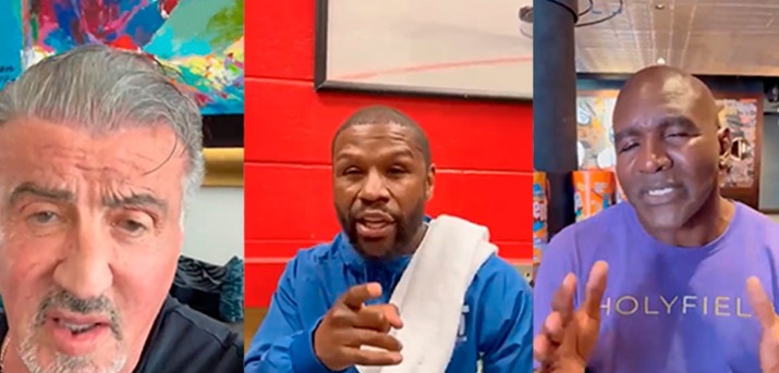 Lee más sobre el artículo ROCKY BALBOA, MR. MONEY Y EVANDER HOLYFIELD DESEARON SUERTE A LOS BOXEADORES QUE PARTICIPARÁN EN LA CLASE MASIVA EN EL ZÓCALO DE LA CIUDAD DE MÉXICO.