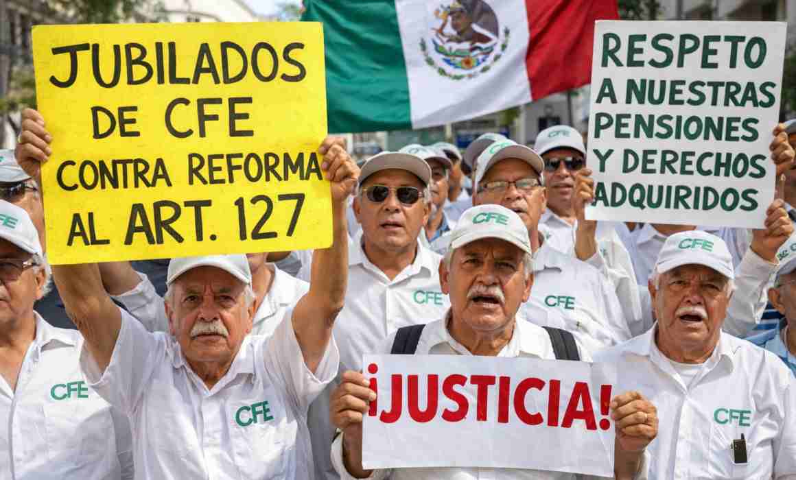 Lee más sobre el artículo Rechazan jubilados de CFE reforma al artículo 127 en México