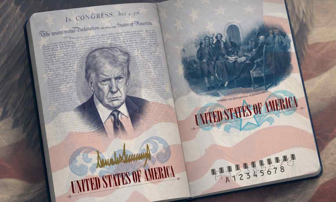 Lee más sobre el artículo Presenta EU pasaporte de edición especial con la imagen de Trump